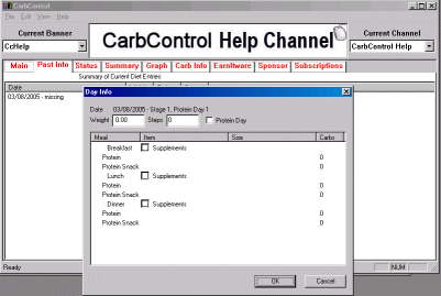 Carb Control Palm+Win Screenshot
